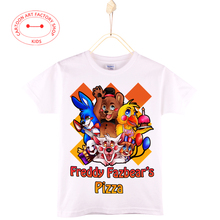 2016 New Children Casual Summer Five Nights At Freddy Print T-shirts Kids 100% Cotton Boys Shirt Camiseta Girls Free Shipping
