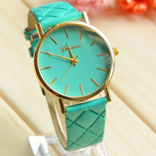 Hot New Relojes Geneva Fashion Leather Watch Analog Quartz Ladies mujer dress women watches 2015 brand