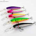 1 PC lot Fishing Lure Minnow Hard Bait with 2 Fishing Hooks Fishing Tackle Lure 3D