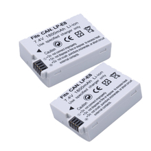 2PCS 1800mAh Digital Camera Battery LP-E8 LP E8 Rechargeable li-ion Batteries LPE8 For Canon 550D 600D 650D 700D