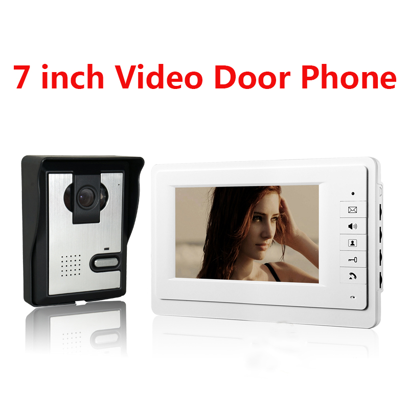 Home Apartment 7 inch TFT LCD Monitor Color Video Door Phone Intercom System IR Outdoor Camera Doorphone