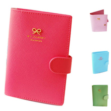 High Quality Simply Travel Wallet Passport Cover Credit Business Card Holder Bowknot Passport Holder Protect Women Purse Case