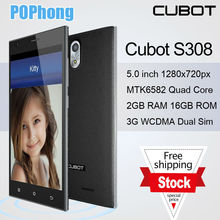 F Wholesale Cubot S308 dual sim Smartphone MTK6582 Quad Core 5 0 Inch IPS 1280 720