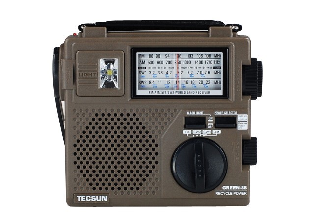 TECSUN GREEN 88 GREEN88 FM AM SW full band economical environmental emergency radio with light Dynamo