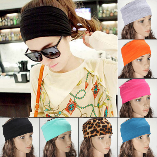 NEW-Cotton-Lycra-Women-Candy-Color-Elastic-Headband-Yoga-Accessory-Dance-Biker-Wide-Headband-Stretch-Ribbon