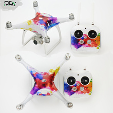 2016 PGY DJI phantom 4 Partsskin Stickers Decals 3M PVC for RC Drone Rc DJI Phantom 4 Body Set Transmitter Free Shipping