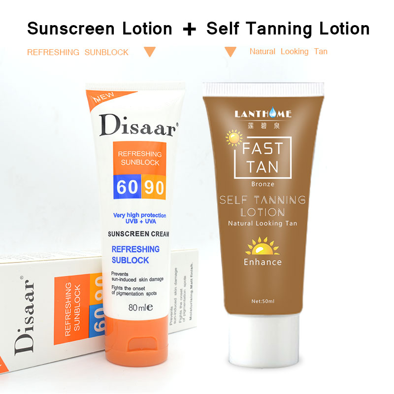 New Disaar Sunscreen Cream Spf 6090 Moisturizing Skin Protect Sunblock 80g Natural Lanthome 6560