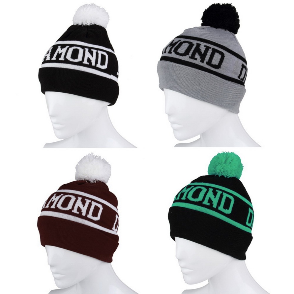 1pc 2015 New Autumn Winter Brand Diamond Beanies Warm Hats Touca Gorros Feminino Bonnets for Fashion