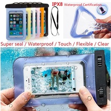 100% Sealed Waterproof Bag Case Pouch Phone Cases for iPhone 6/6 Plus/5S Samsung Galaxy S6/S5/S4/ Samsung Note Most Phones