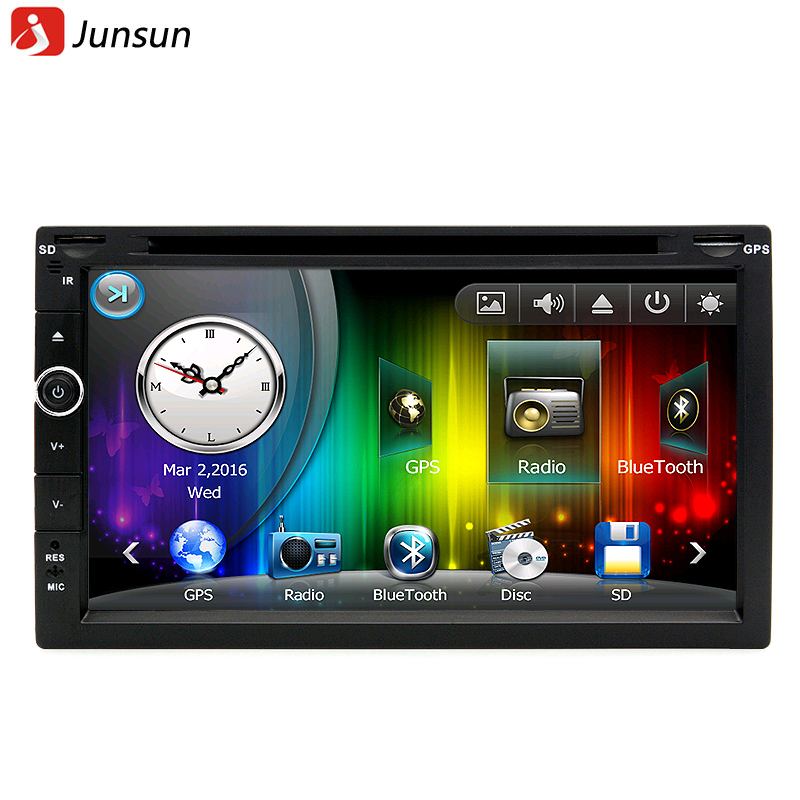 Junsun 2016 Universal 2 din Car DVD Player Radio GPS Navigation Bluetooth double din touch screen car stereo RDS analog TV Junsun 2016 Universal 2 din Car DVD Player Radio GPS Navigation Bluetooth double din touch screen car stereo RDS analog TV