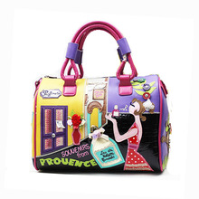 New Ladies Cartoon Dums Shoulder Handbag Delicacy Messenger Bags Novelty Women Brand Design Barrel-Shaped Handmade Bags BH629