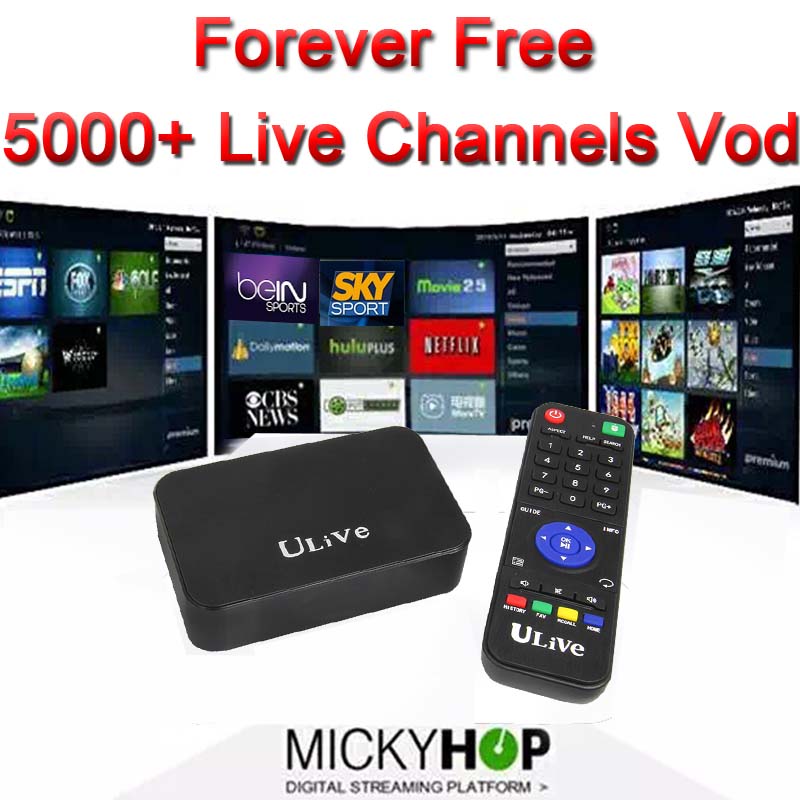 Hot Forever free 5000+ live Channels Android TV Box kodi fully loaded Russian English Germany French Turkey Arabic IPTV Adult