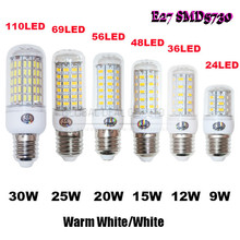 E27 SMD5730 chandelier 9W 12W 15W 20W 25W 30W Led Bulb Warm White white 24LEDs 36LEDs