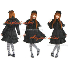 Free Shipping Sissy Maid Gothic Lolita Punk Fashion Dress Cape Cosplay Costume Tailor-made