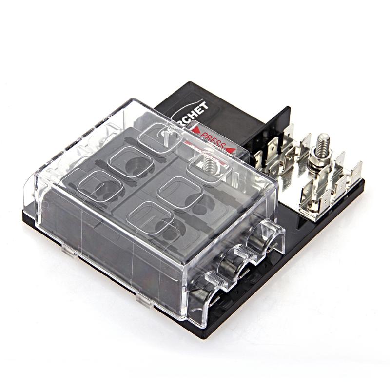 CQ814 Block Holder Circuit Fuse Box with Cover for Auto Vehicle Car Truck