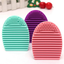7Colors Brush Cleaning Makeup Washing Brushegg Silica Glove Scrubber Board Cosmetic Clean Beauty Tools Free Shipping