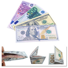 Chic Unisex Mens Womens Currency Notes Pattern Pound Dollar Euro Purse Wallets 2016 Fashion