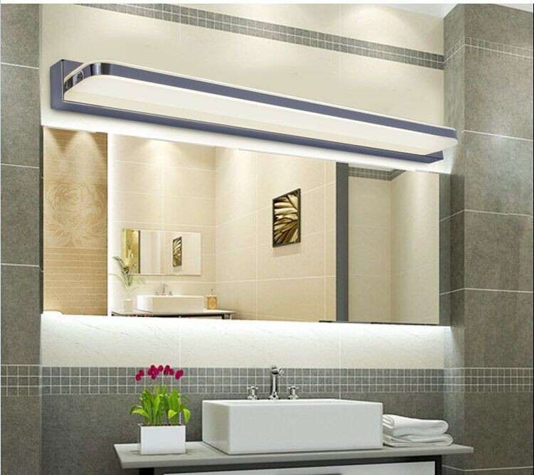 45CM-120CM Mirror light led bathroom wall lamp mirror glass waterproof anti-fog brief modern stainless steel cabinet led light