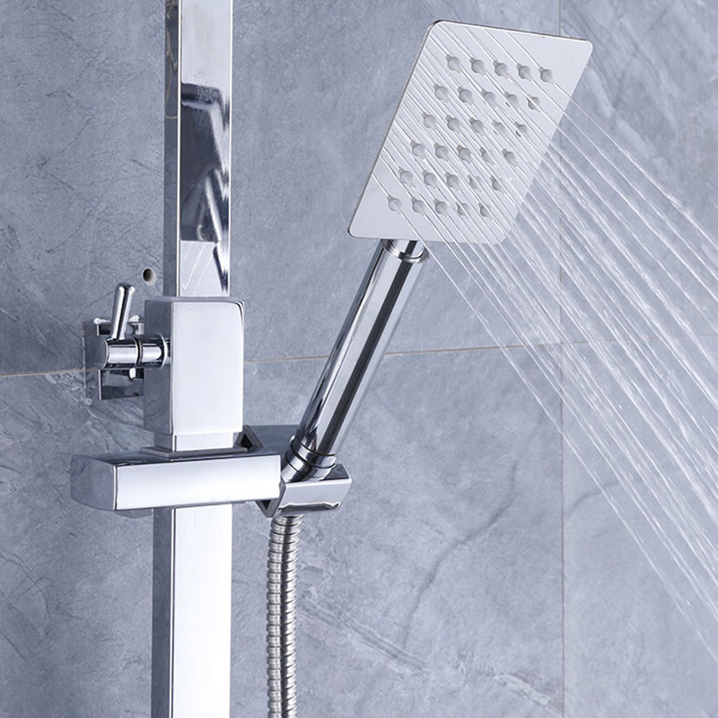 Modern Slim Stainless Steel 3.94*3.14inches Shower Head Handheld Sprayer Bathroom Shower Faucet