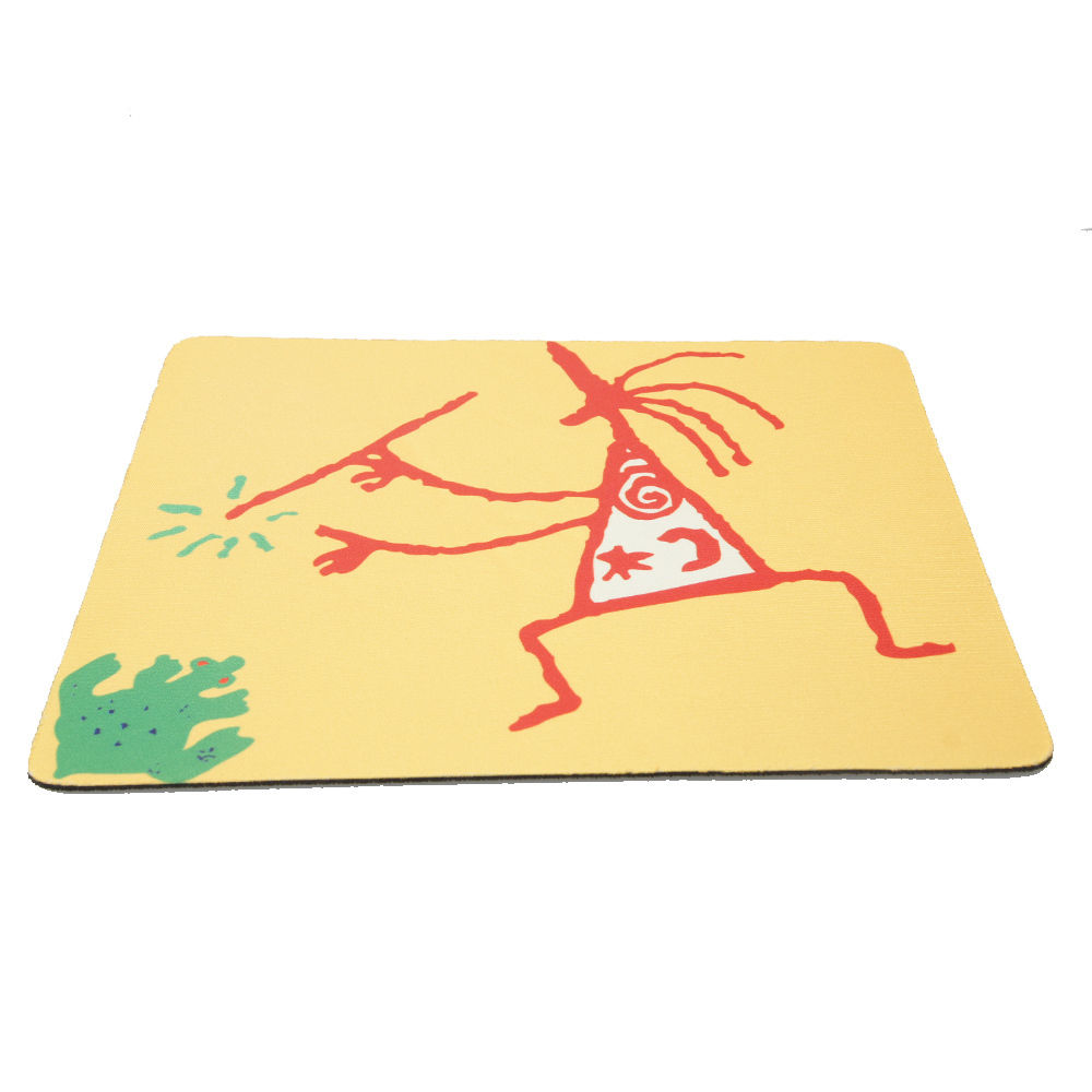 Free Shipping Durable Cartoon Little Guy Rectangle Rubber PVC Mouse Pad 2 Color Yellow Green 2015