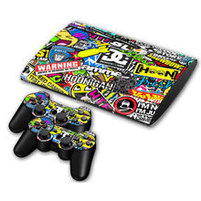 1Set Vinyl Decal Skin Sticker for PS3 Super Slim 4000 Console Skins+2PCS Stickers for PS3 Controller Joystick Gampad Video Games