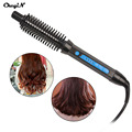 New Hair Curler Straightener Brush PTC Ceramic Hair Curling Iron Brush Fast Heating Hair Rollers Electric