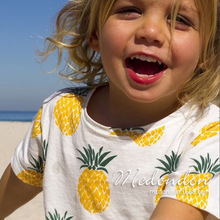 INS’s men and women wear cool summer baby T-shirt printed short short sleeved T cute with pineapple