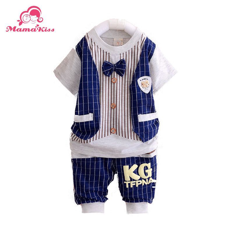 Free shipping 2015 new summer baby clothing set baby boy s fashion new design cotton suits