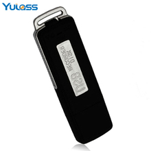 Yulass Mini USB Voice Recorder 16GB Black Small Professional U Disk Keychains Digital Audio Recorder With WAV Recorder