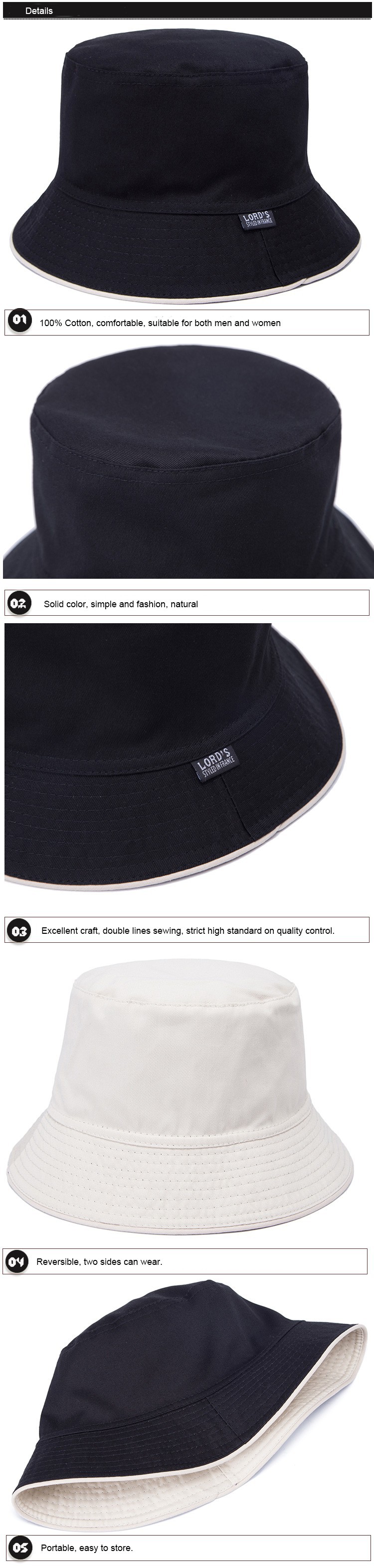 Bucket hat details