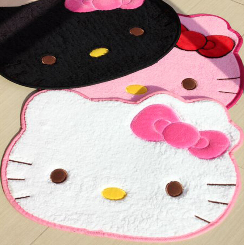 1X Cute Kawaii 50*60cm Hello Kitty Door Mat Ground Soft Shaggy Carpets