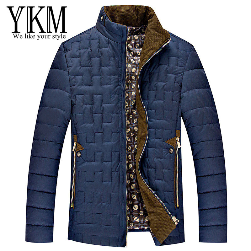 YKM Winter 2015 new men jacket Collar cotton padded clothes men coat
