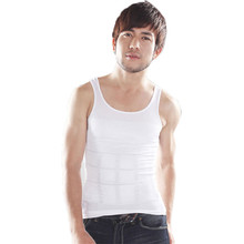 Stylish 2015 New Summer Mens Slimming Body Shaper Belly Fatty Sport Exercise Vest Corset gym top