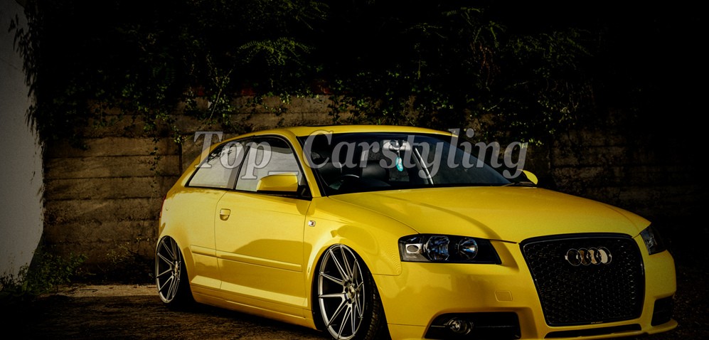 bright hornet yellow glossy shiny car wrapping fim (5)