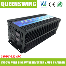 Queenswing 1500 Вт горячая чистая синусоида инвертор с взлетами 15A зарядное устройство и цифровой дисплей ( QW-P1500UPS )