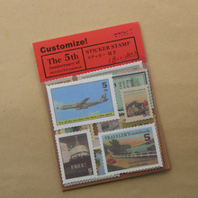 Midori Travelers Notebook 5 Vintage Travel Stamps Stickers 4 Design Sheets DIY Multifunction