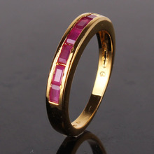 Luxury 24k gold plating famous brand rings lady unique prinecess ruby journey ring women high quality free shipping R082