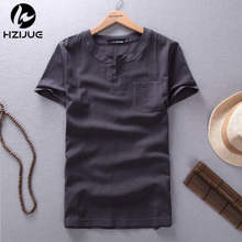Summer Style Men T shirt Fashion Pure color 2015 XXXL Fitness T shirt linen Short Slim