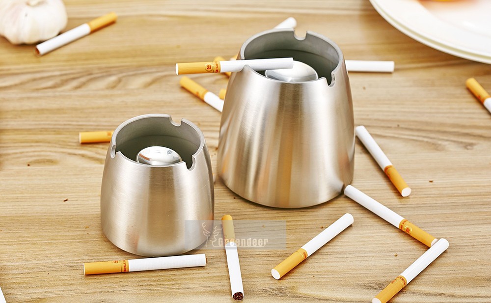 Cone Shape Smokeless Cigarette Ash Container Portable Ashtray Stainless Steel Tabletop Cigarette Ashtray Taper Ashtray Cigarette Smoking Smoke Ash Tray-J13276L-P7