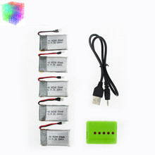 Syma Lipo battery 3.7V 850mAh 5pcs and charger for syma x5 x5c x5sw x5sc cx30 cx30w RC Helicopter Quadcopter drone part