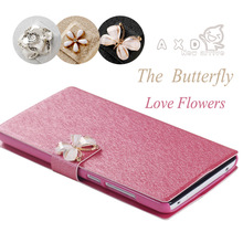 High Quality Case For Lenovo A6000 Original Phone Cover With Fashion Rhinestone And Luxury Camellia Type