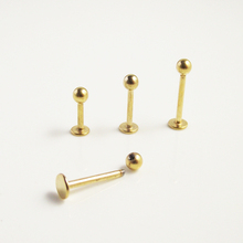 Free Shipping Gold Labret Ring 16G 3mm ball surgical Stainless Steel ball Labret Bar tragus ear