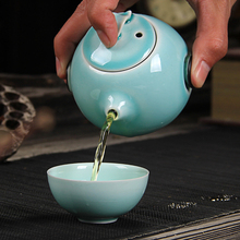 New 2015 ceramic 1 pot 2cups coffee tea drinkware kung fu tea set travel easy cup