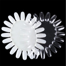 Natural White/Clear Fake Nail Art Display 1pcs Nail Polish Glue Display Wheel Design For Beauty Nails Tool Set Art
