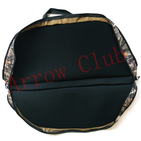 Partly camouflage with double zippers inner plush protection shockproof quiver bag archery hunting compound bow case