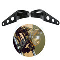 Black Headlight Bracket Adjustable Fork Mount Clamp lamp holder Chopper Bobber Cafe racer 35 43 mm