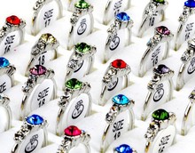 Wholesale 20Pcs lot Mixed CZ Crystal women Rings Elegant Party Jewellery Bulks