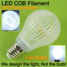 Korea LED Chips E27 12W High Power COB Filament LED Bulb Light Lamp Edison Filament bulb 9W 7W 3W Warm Cool White 220V Lampara