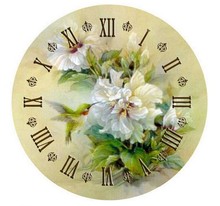 Lily clock 3D Diy diamond paintings By numbers rhinestone needlework Diamonds embroidery mosaic Wall decor flowers picture Y489