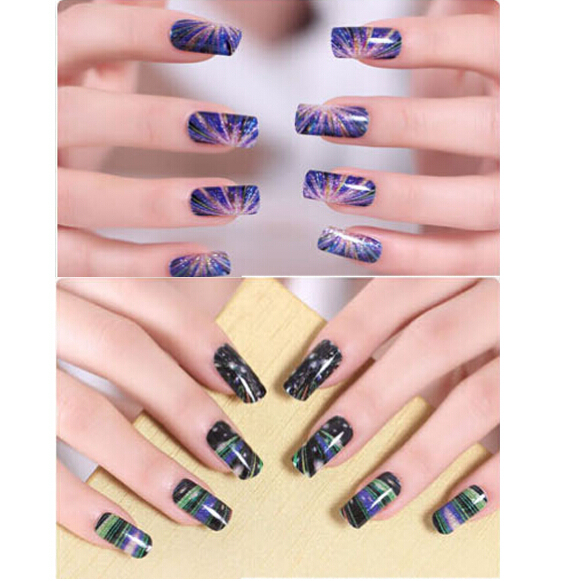 2Sheets Fashion Nail Design Water Transfer Nails Art Sticker Nail Wraps Sticker Watermark Fingernails Decals